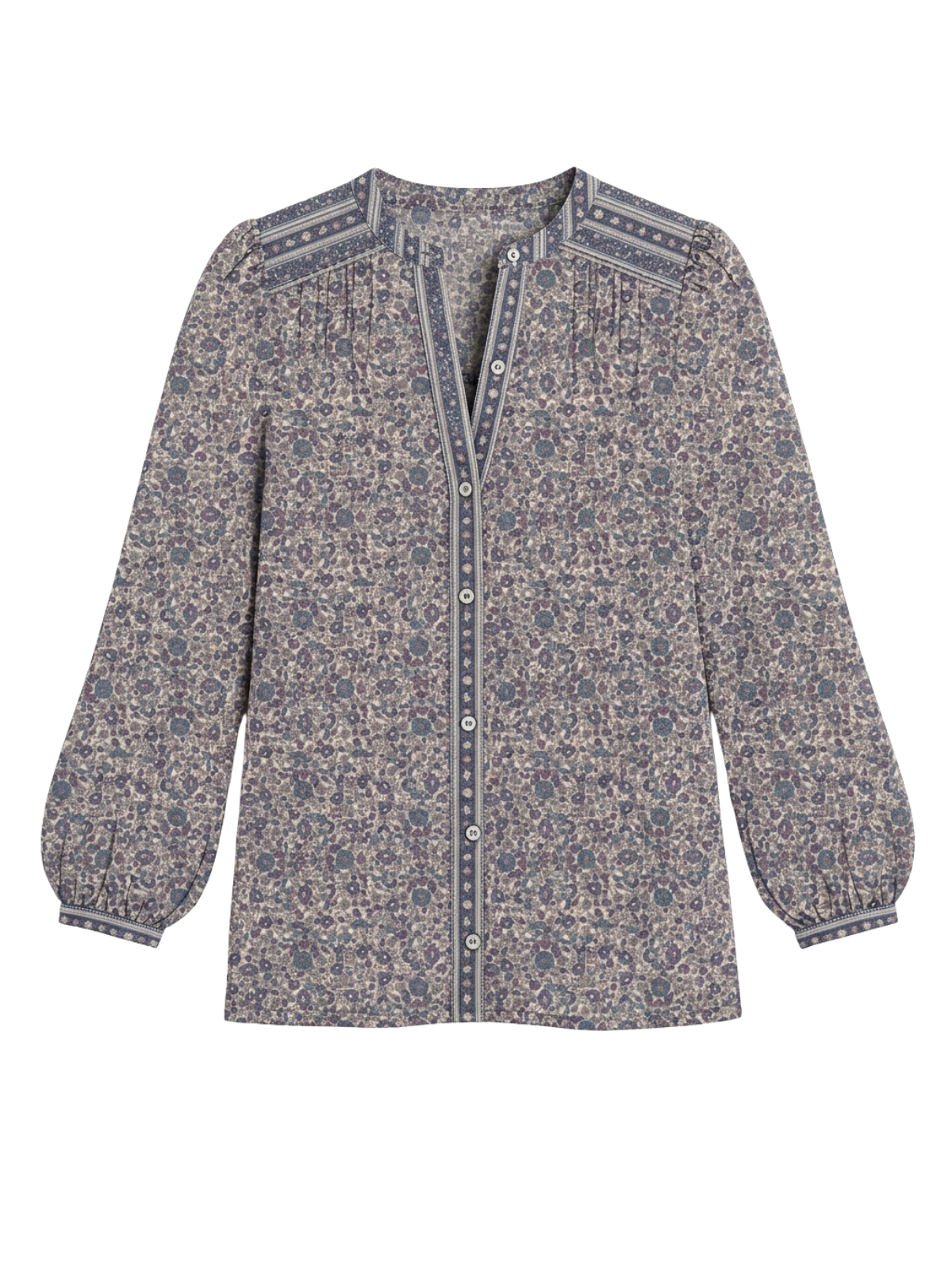 Vivian Button Through Blouse_Marine Layer_3260204141889-BLF
