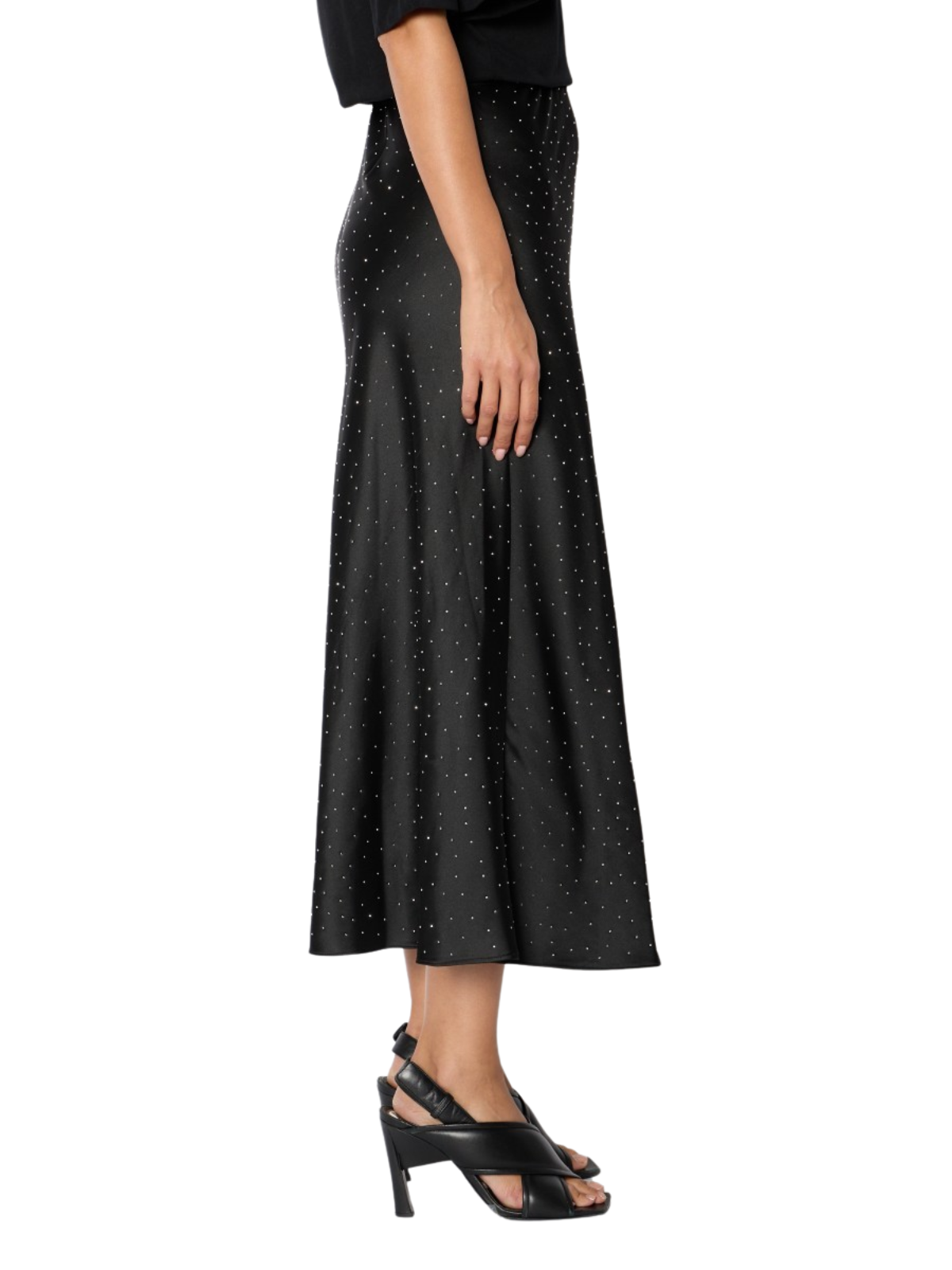 Jojo Rhinestone Satin Skirt