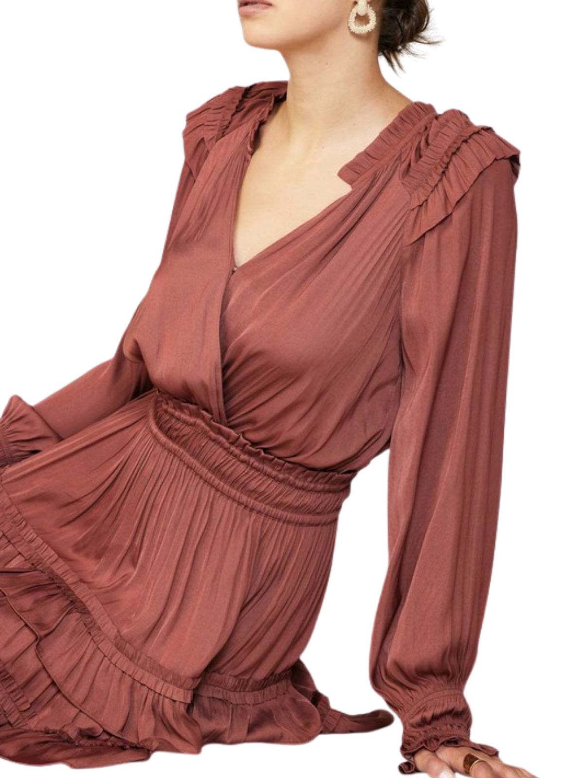 Ruffle Surplice Dress
