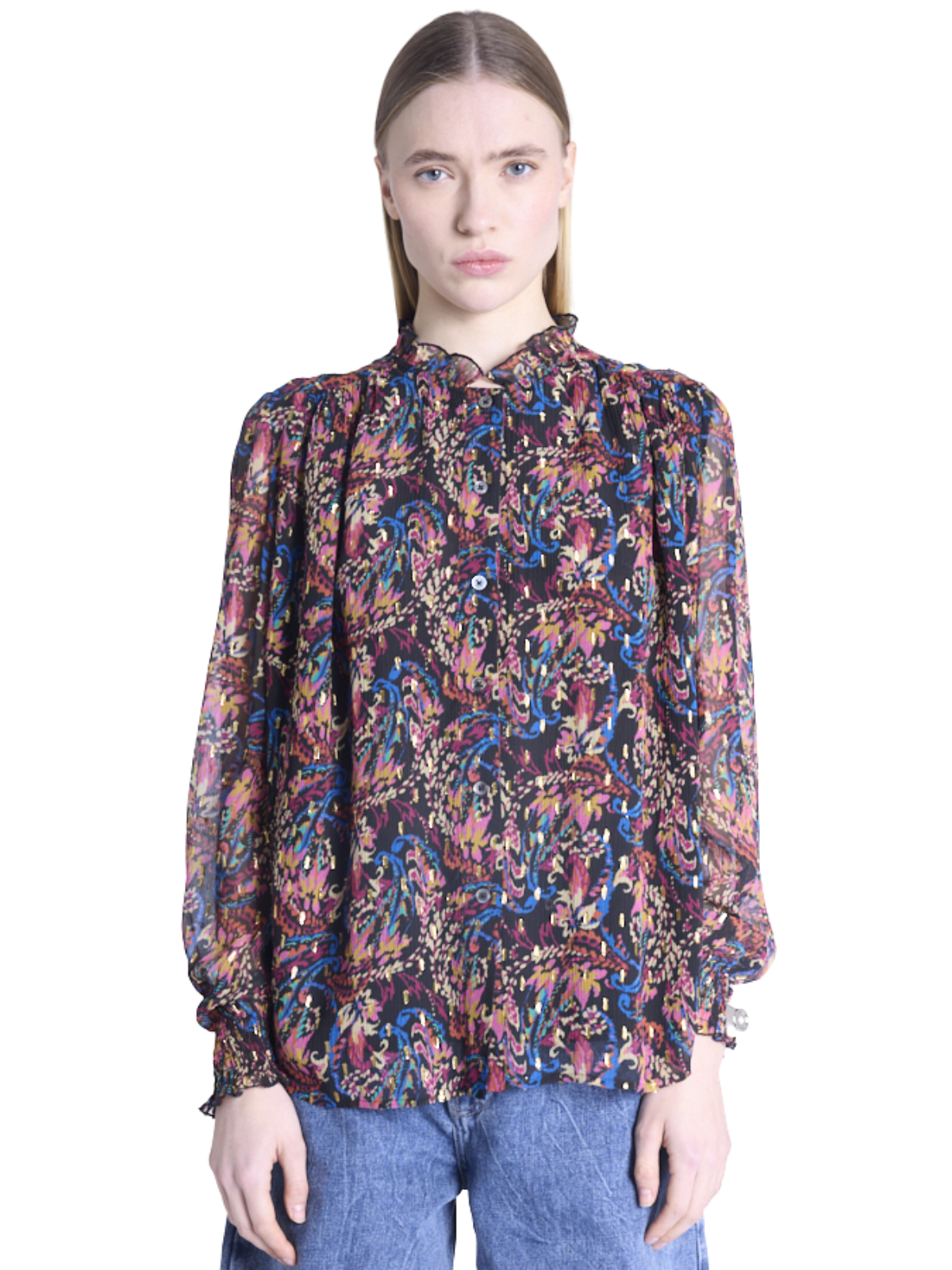 Chemise Flower Lurex Top