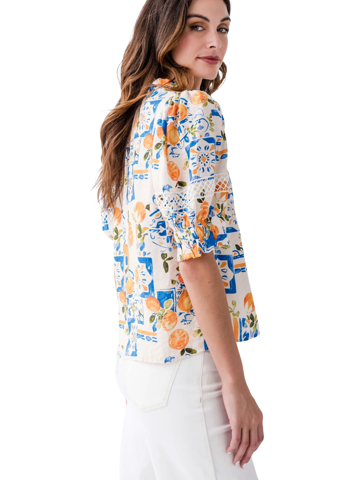 Orange Print Top