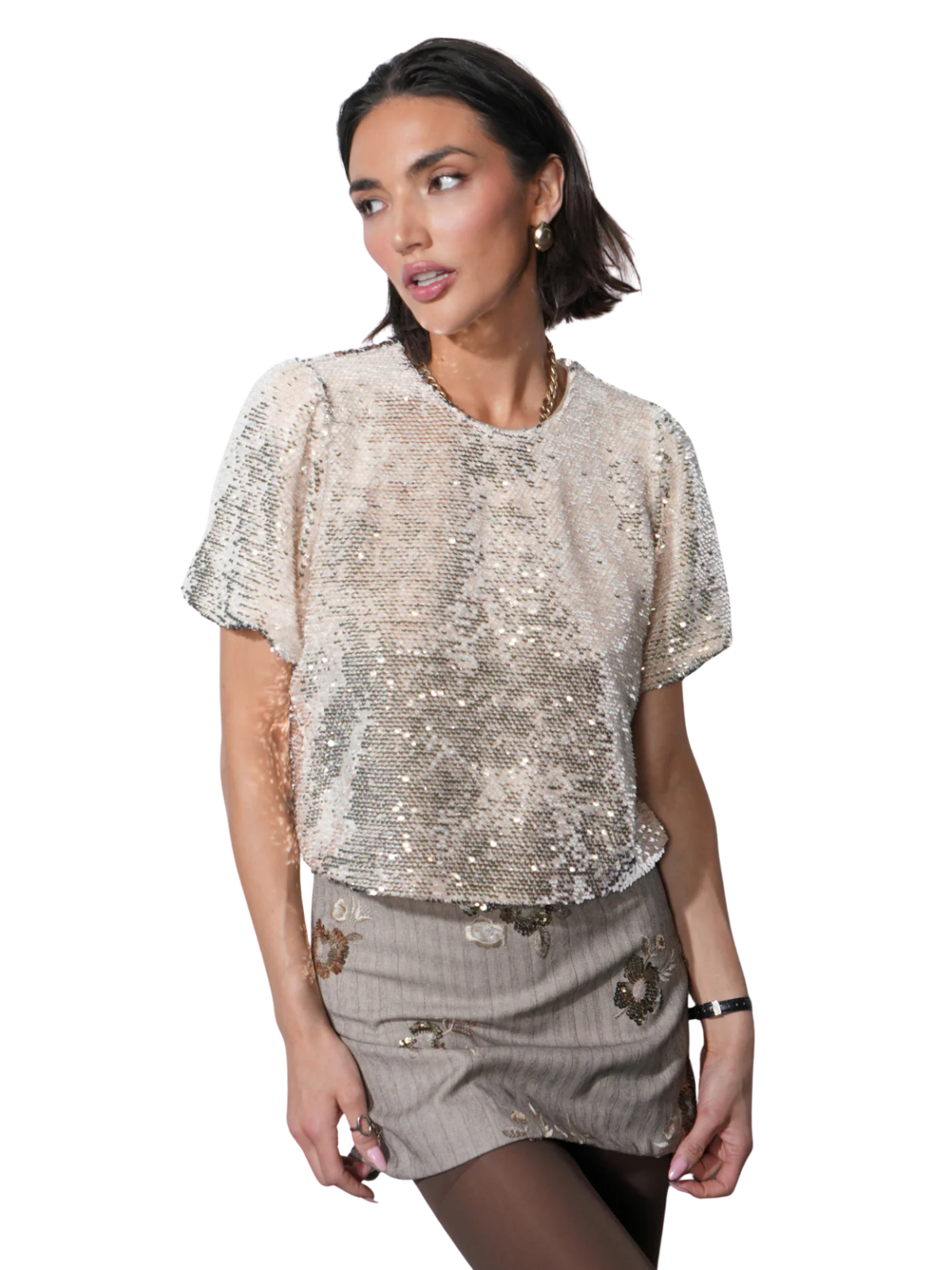 Grace Velvet Sequin Top