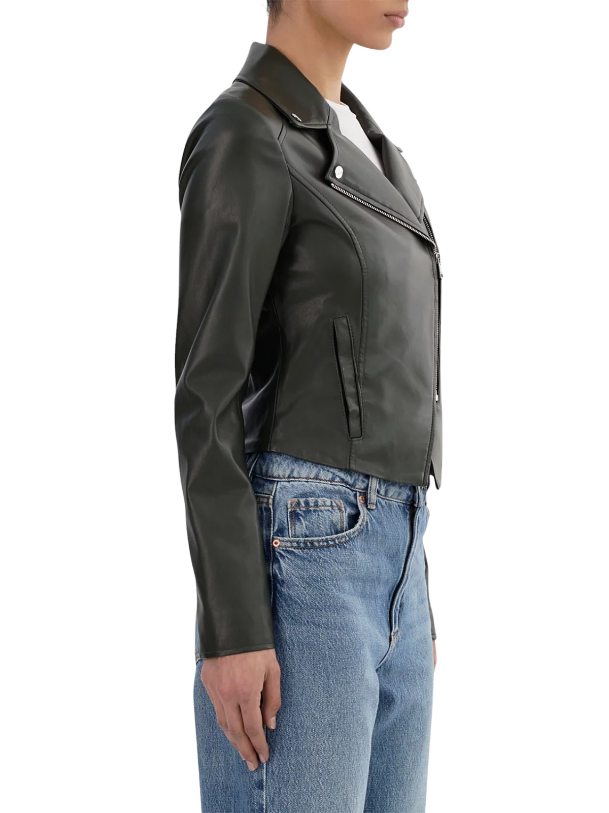 Pascale Faux Leather Moto Jacket