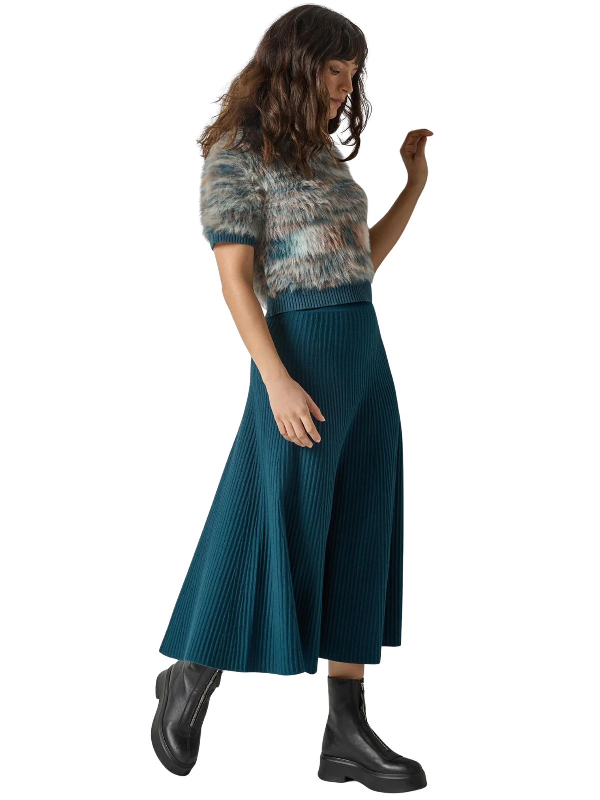 Flared Knit Skirt