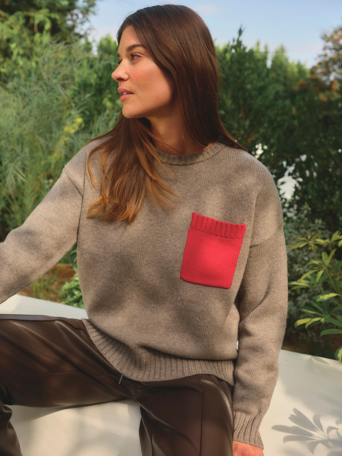 Colorblock Pocket Sweater