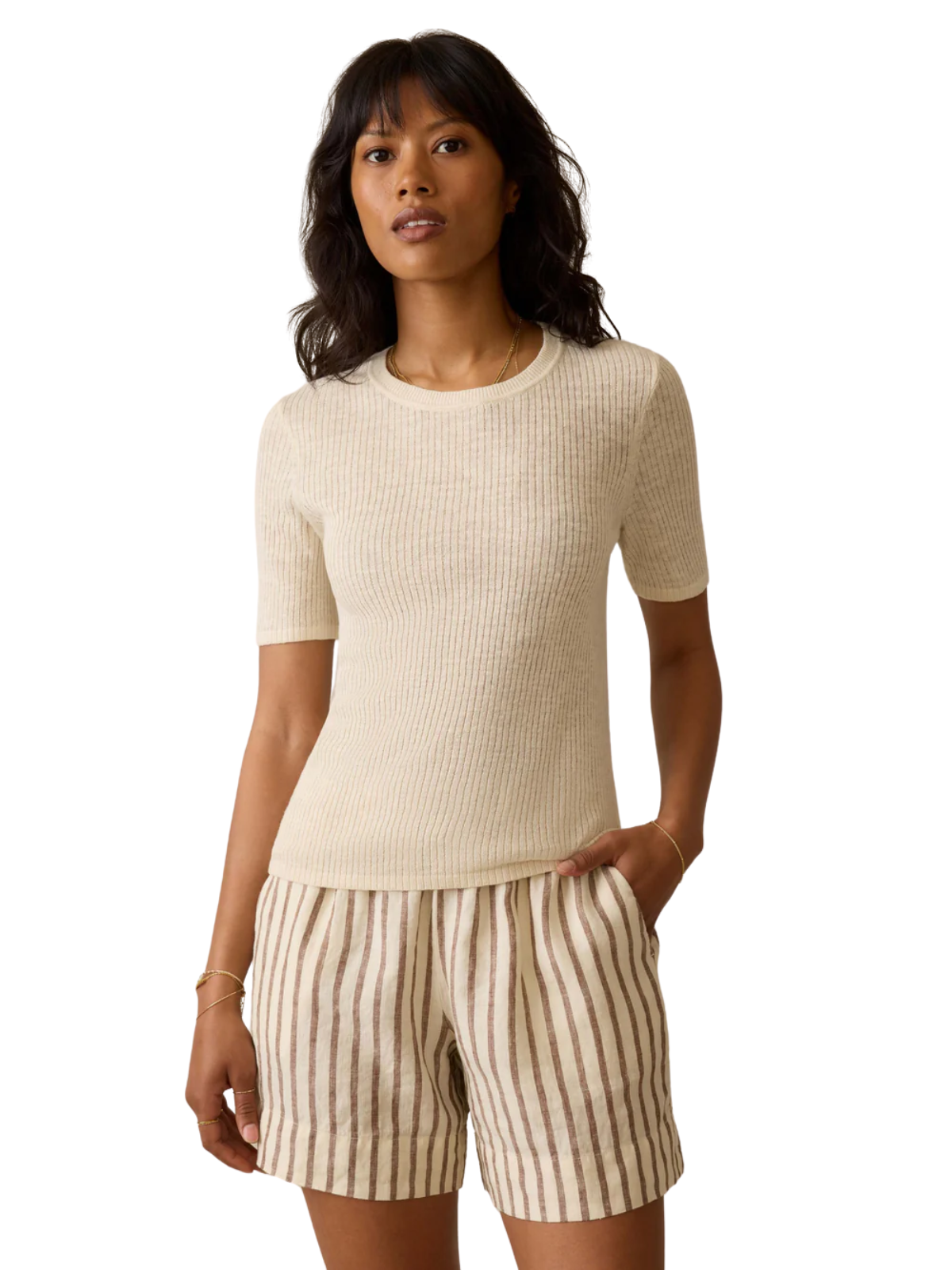 Miramar Linen Rib Tee