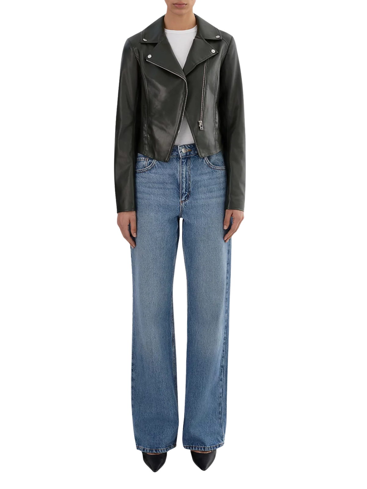 Pascale Faux Leather Moto Jacket