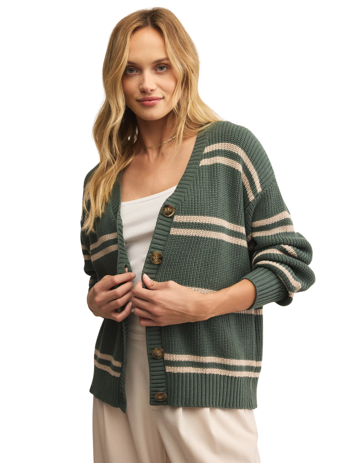 Boyfriend Striped Cardigan