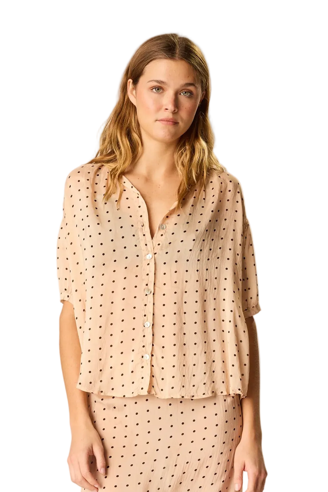 Violet Polka Dot Top