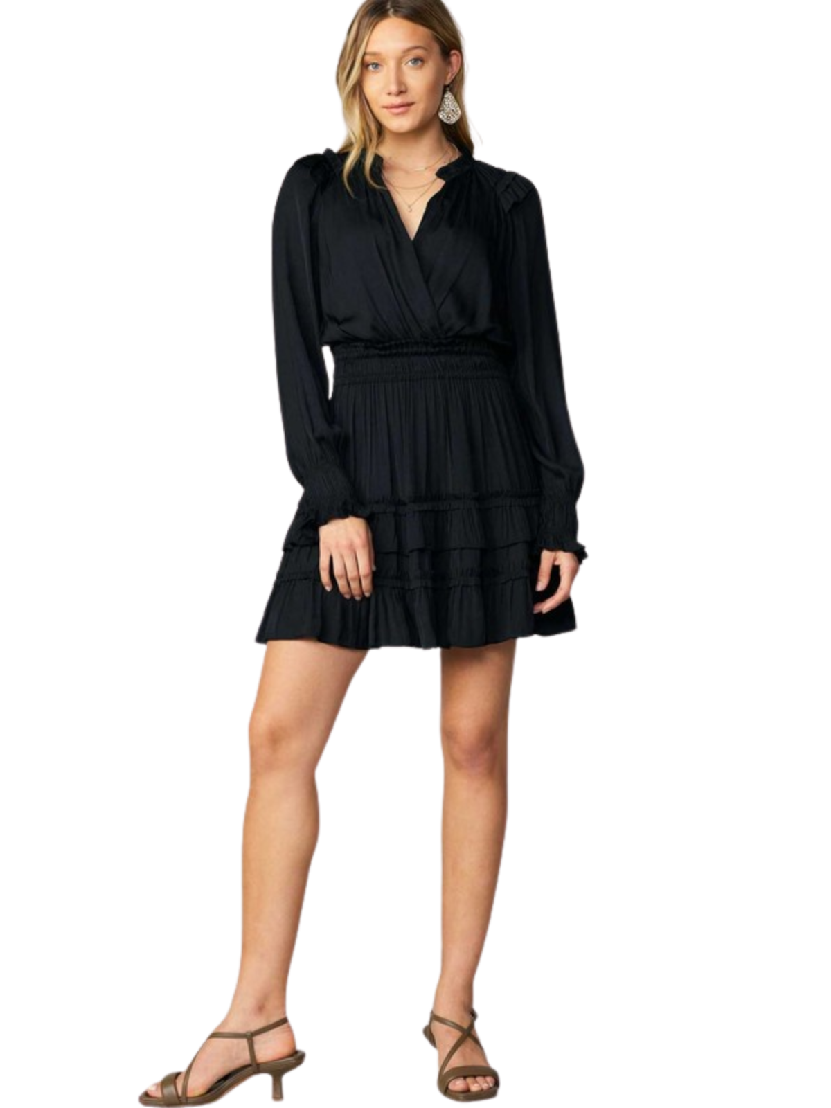 Ruffle Surplice Dress