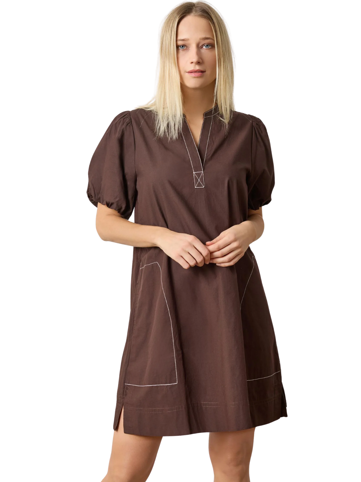 Shirred Sleeve Dress