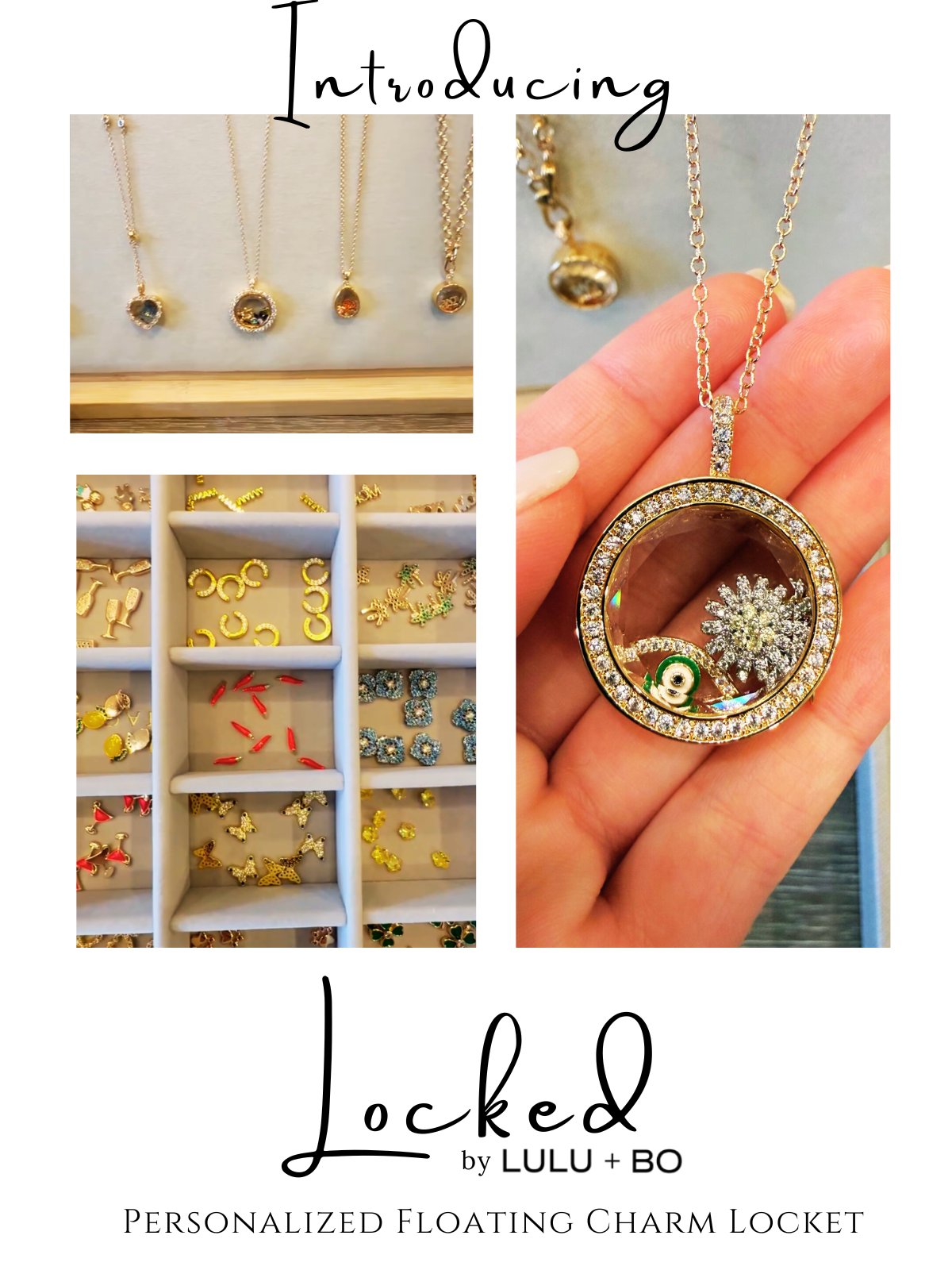 Personalized Floating Charm Necklace (Large)