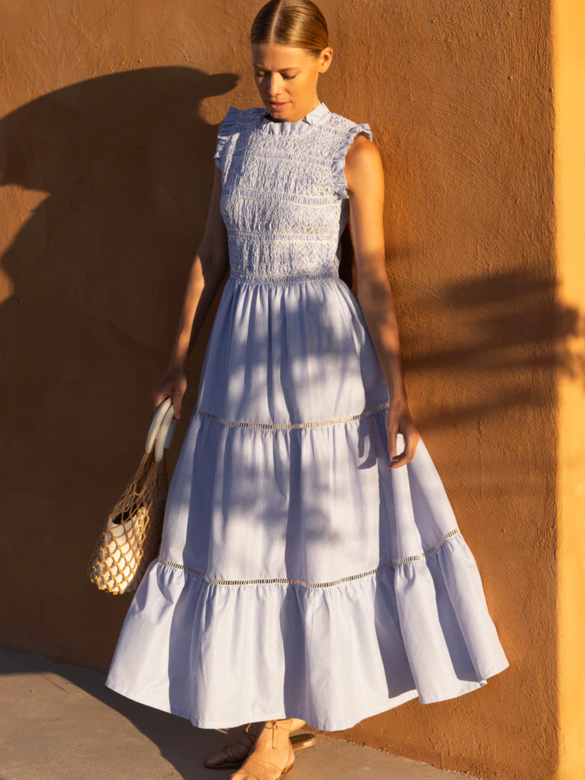 Sleeveless Smocked Maxi Dress