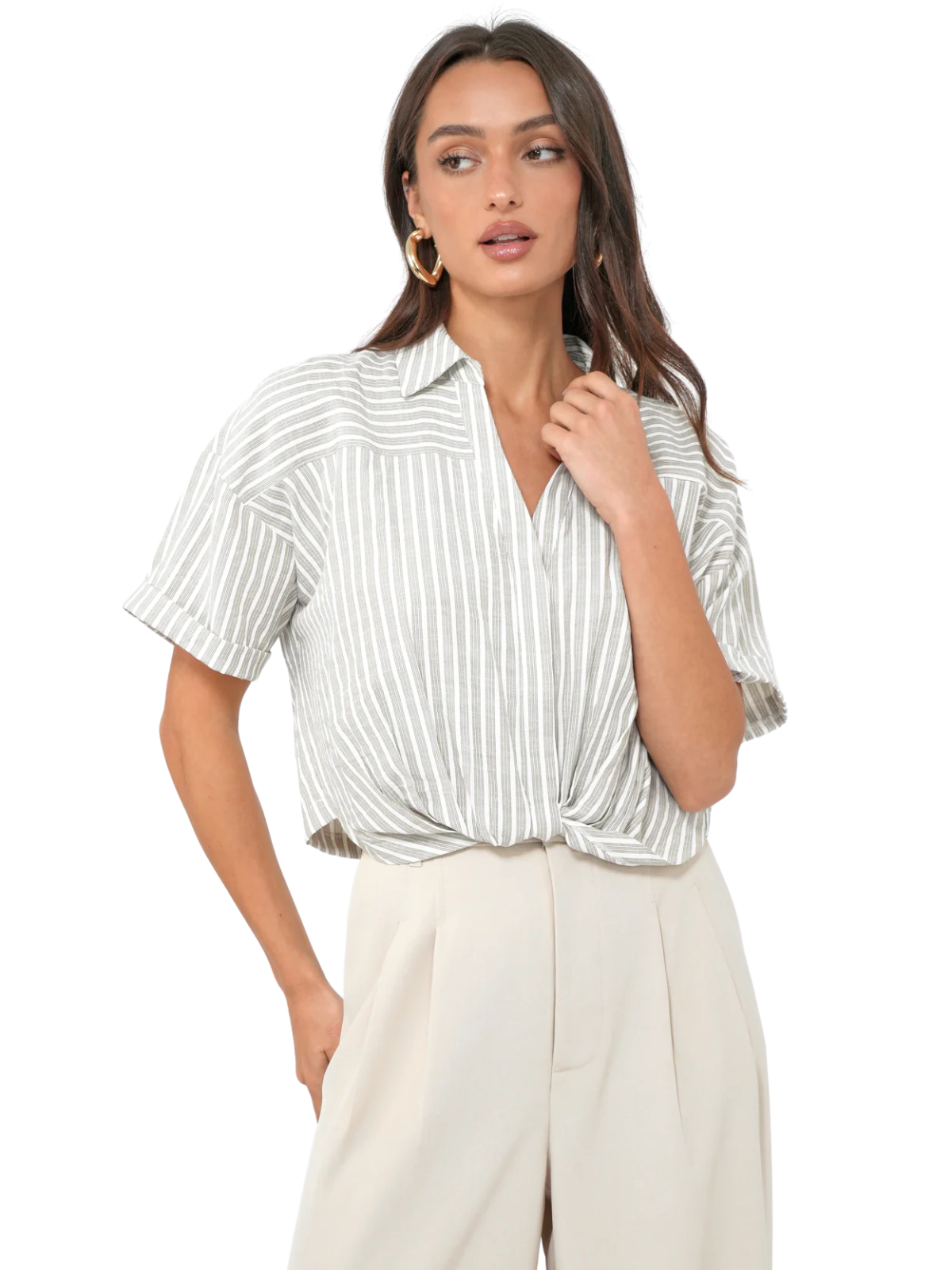 Twist Front Shirt