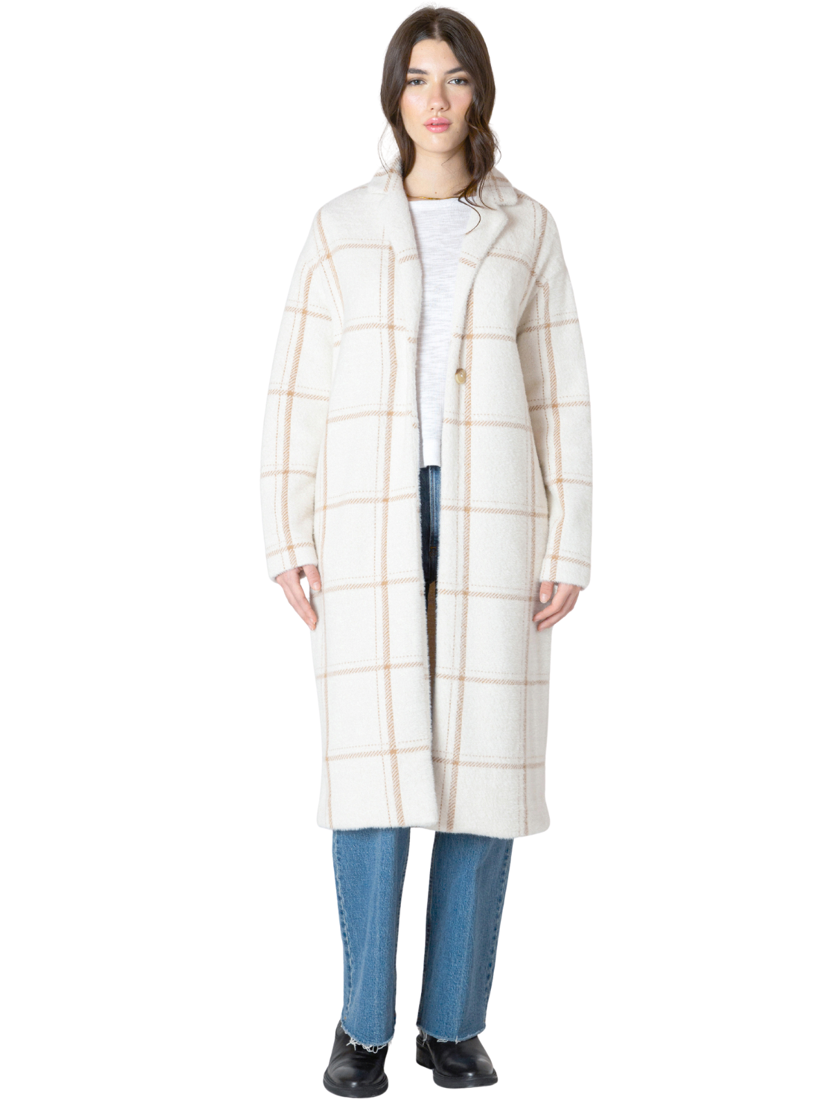 Plaid Longline Coat