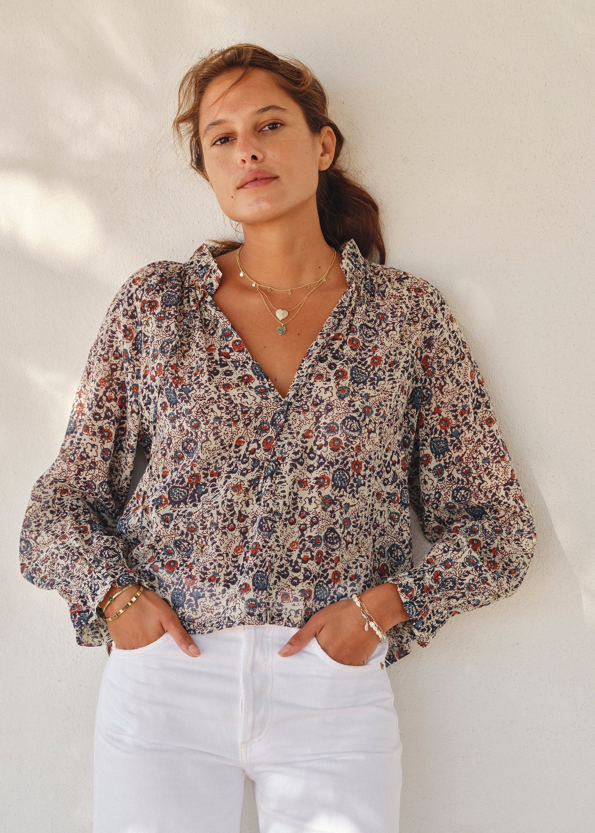 Cass Print Top