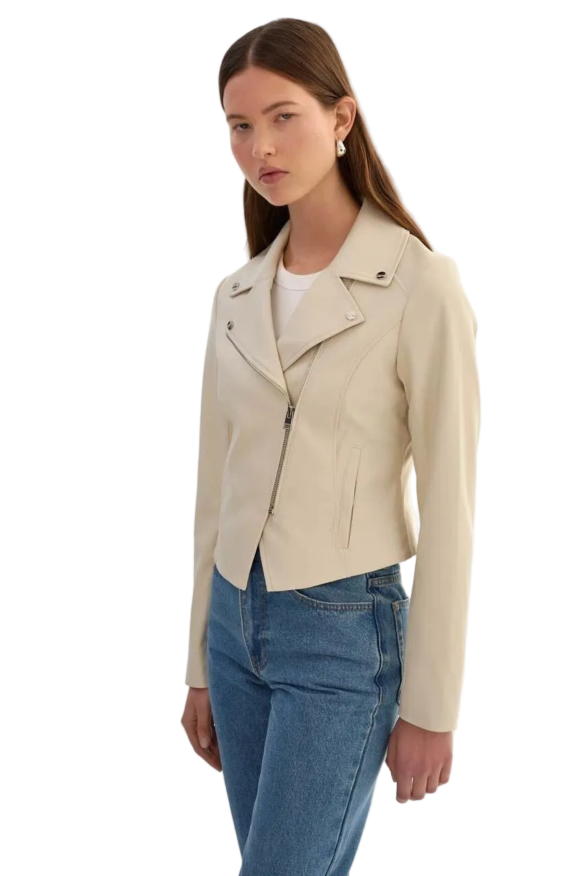 Pascale Faux Leather Moto Jacket